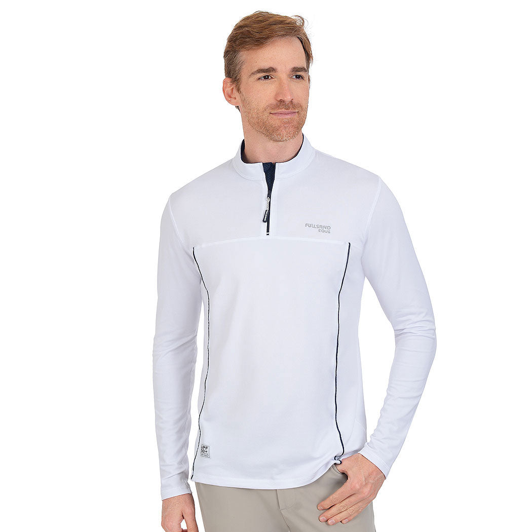 Fullsand Equs Playera Blanco De Hombre Para Entrenamiento Con UPF 50+