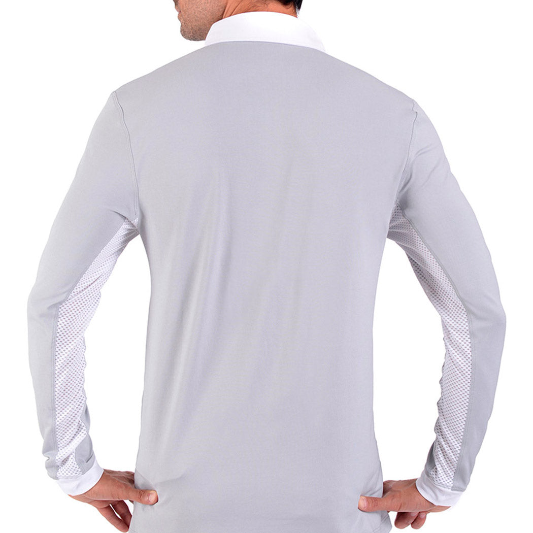 Fullsand Equs Polo Gris Blanco De Hombre Para Concurso Con UPF 50+
