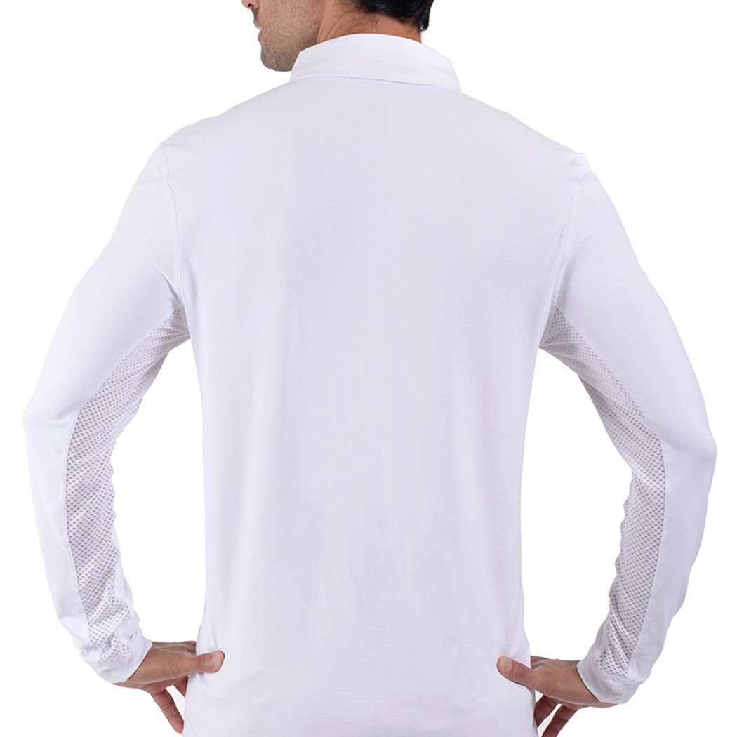 Fullsand Equs Polo Blanco Marino De Hombre Para Concurso Con UPF 50+