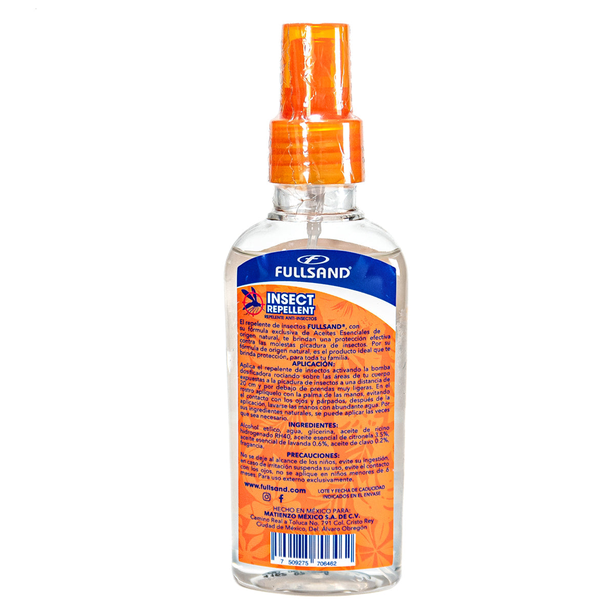 FULLSAND Repelente Anti-Insectos Para Viaje Fórmula mejorada Para toda la familia de 100 ML.