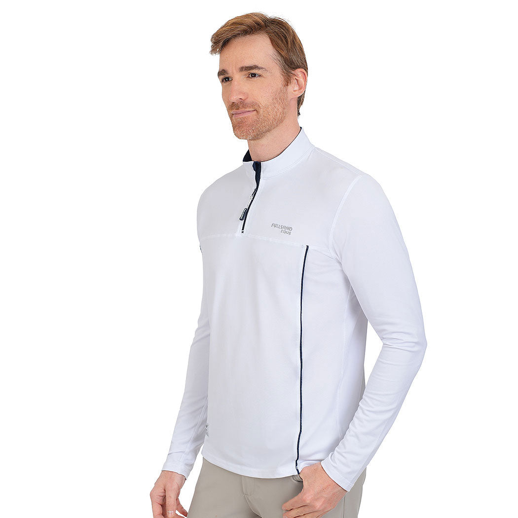 FULLSAND EQUS Playera Blanco De Hombre Para Entrenamiento Con UPF 50+