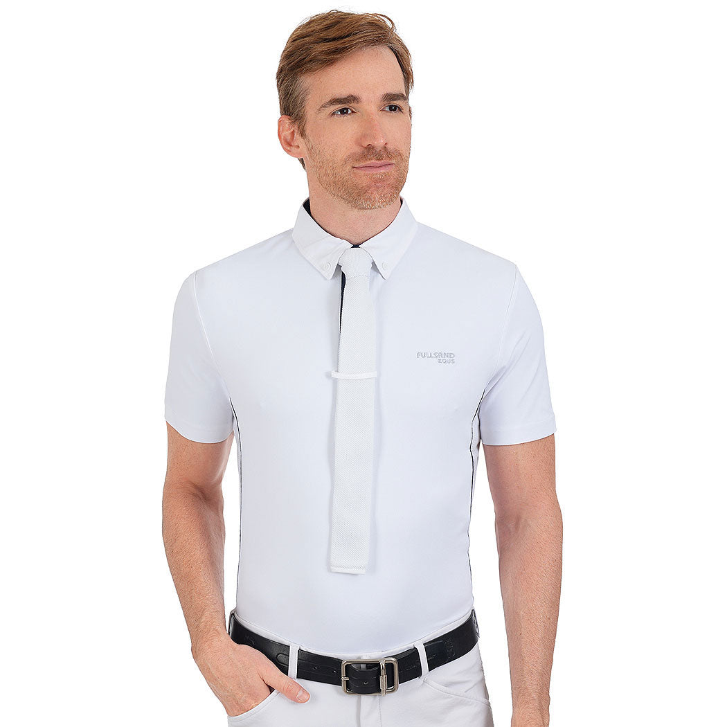 FULLSAND EQUS Polo Blanco Marino De Hombre Para Concurso Con UPF 50+