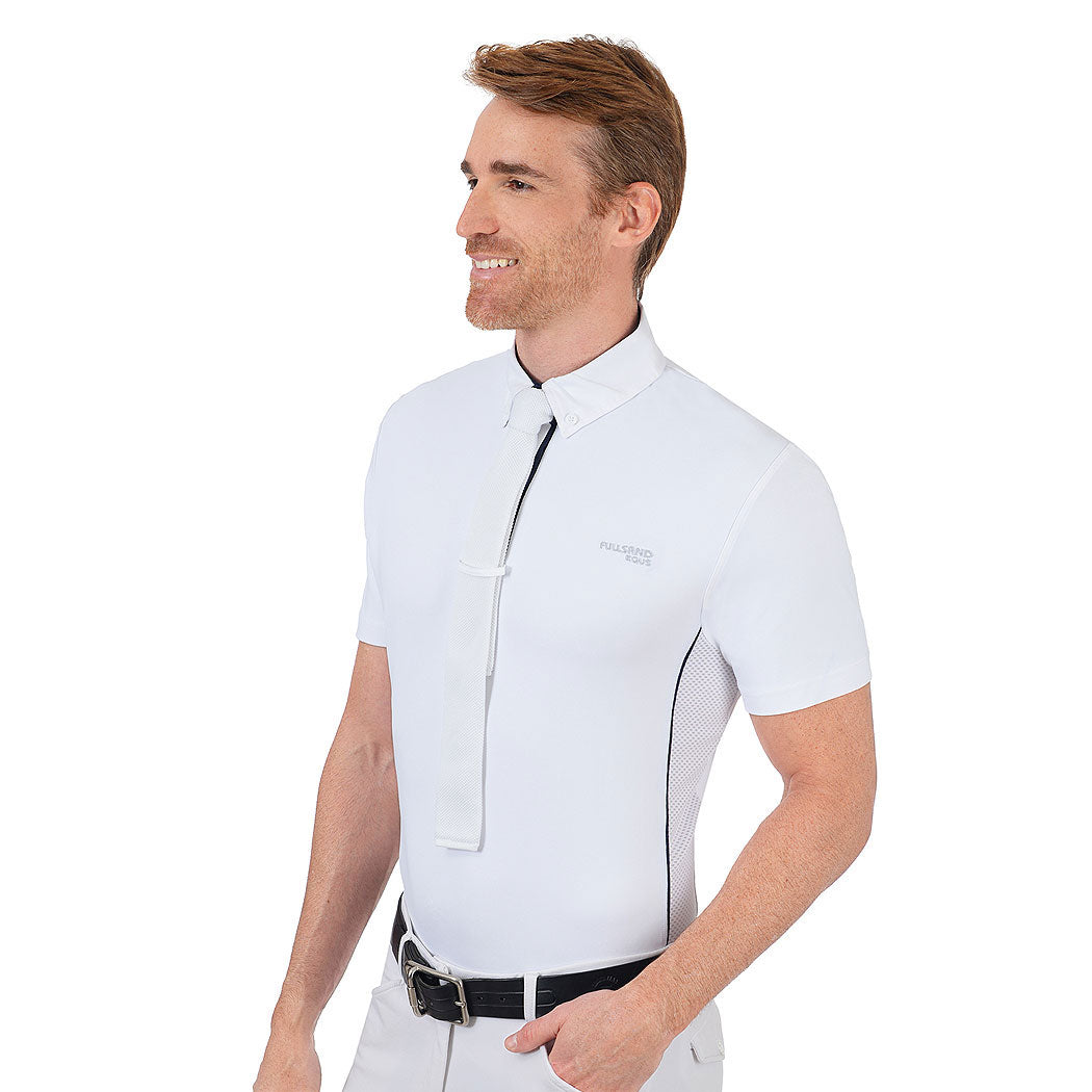 FULLSAND EQUS Polo Blanco Marino De Hombre Para Concurso Con UPF 50+