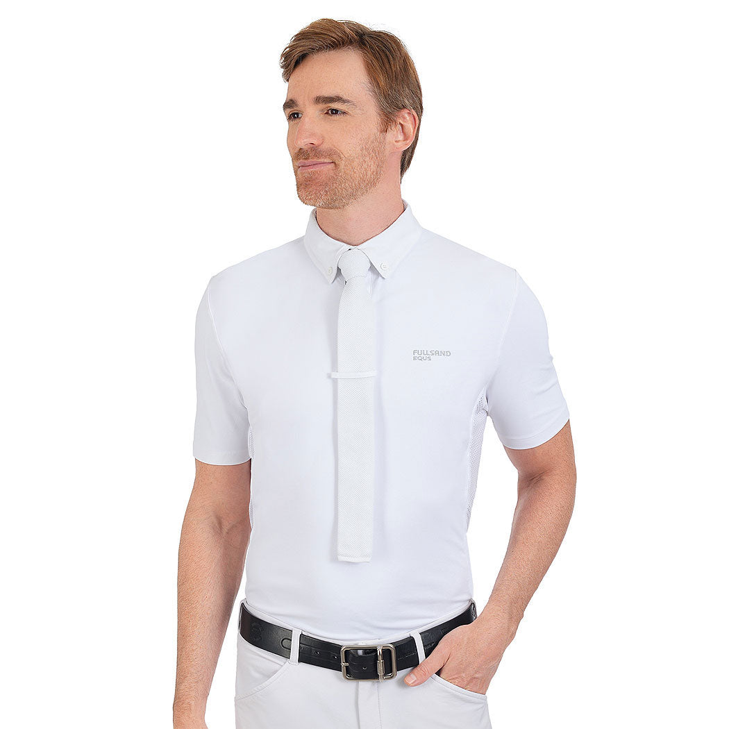FULLSAND EQUS Polo Blanco De Hombre Para Concurso Con UPF 50+