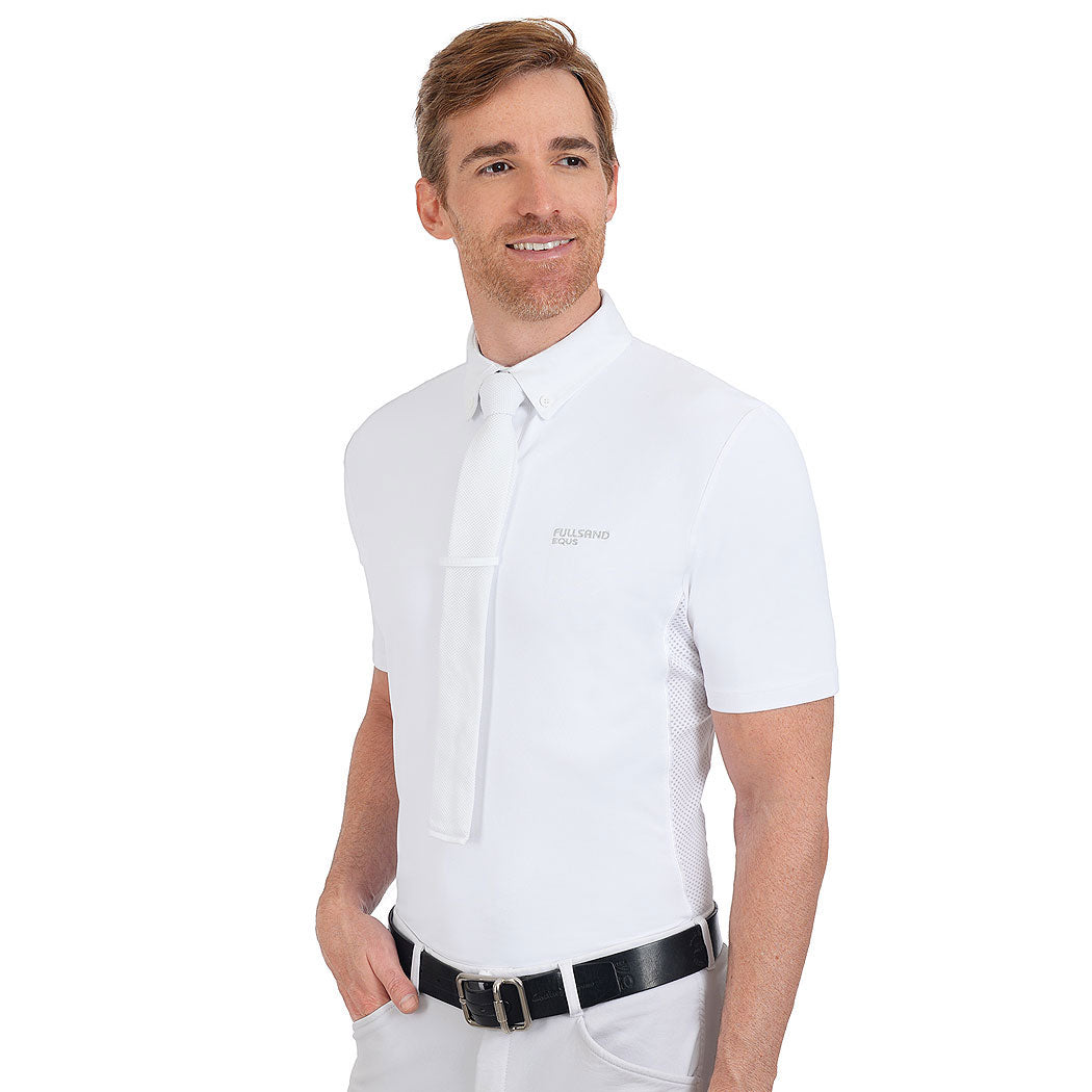 FULLSAND EQUS Polo Blanco De Hombre Para Concurso Con UPF 50+