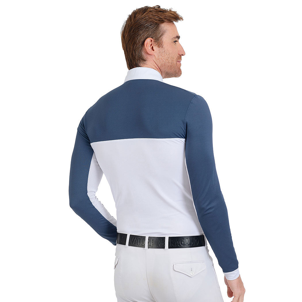 FULLSAND EQUS Polo Azul Acero De Hombre Para Concurso Con UPF 50+