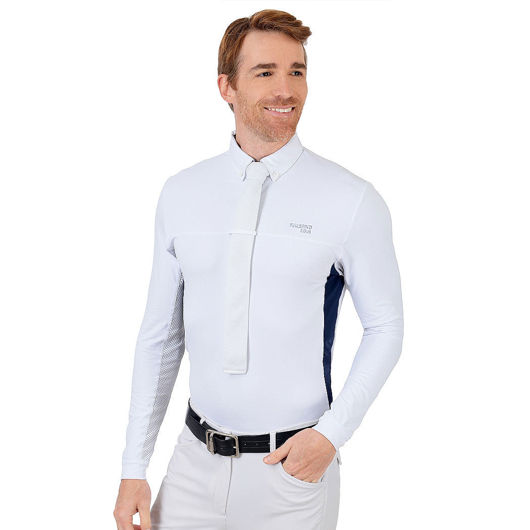 FULLSAND EQUS Polo Blanco Marino De Hombre Para Concurso Con UPF 50+