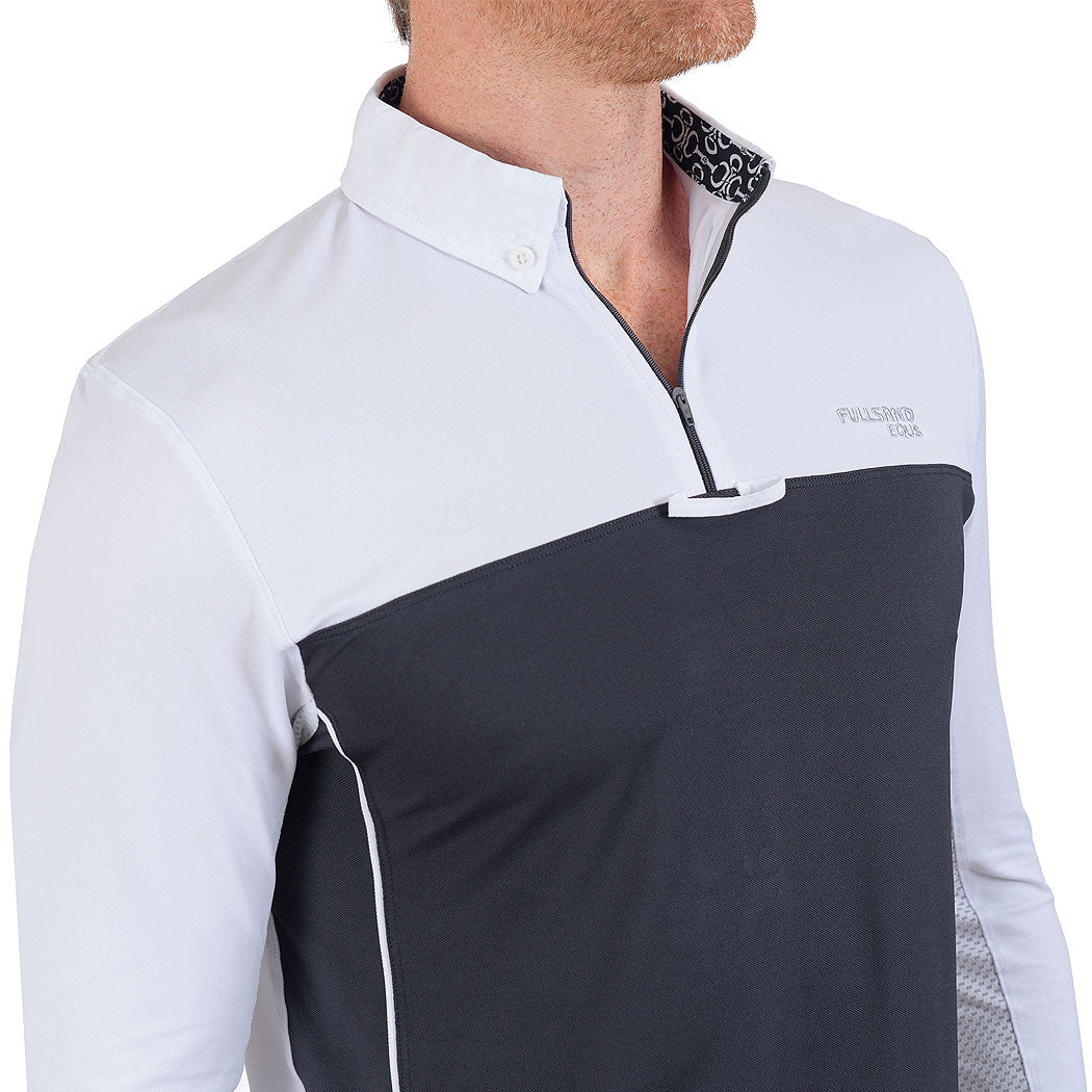 FULLSAND EQUS Polo Gris Acero De Hombre Para Concurso Con UPF 50+