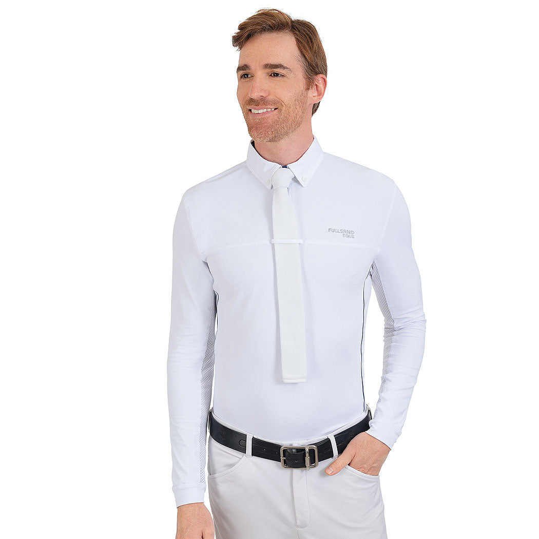 FULLSAND EQUS Polo Blanco Marino De Hombre Para Concurso Con UPF 50+