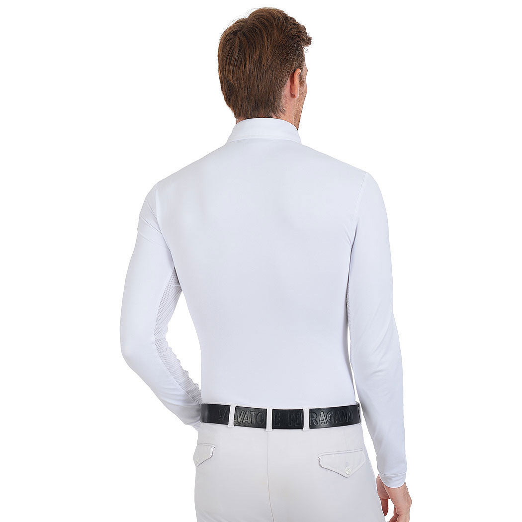 FULLSAND EQUS Polo Blanco Marino De Hombre Para Concurso Con UPF 50+