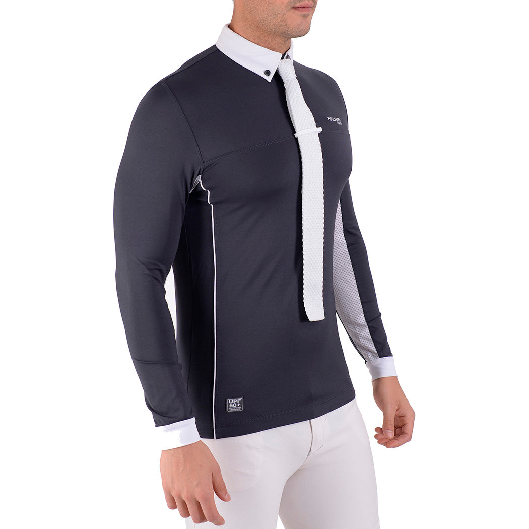 FULLSAND EQUS Polo Gris Acero De Hombre Para Concurso Con UPF 50+
