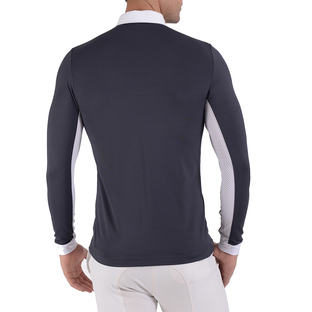FULLSAND EQUS Polo Gris Acero De Hombre Para Concurso Con UPF 50+