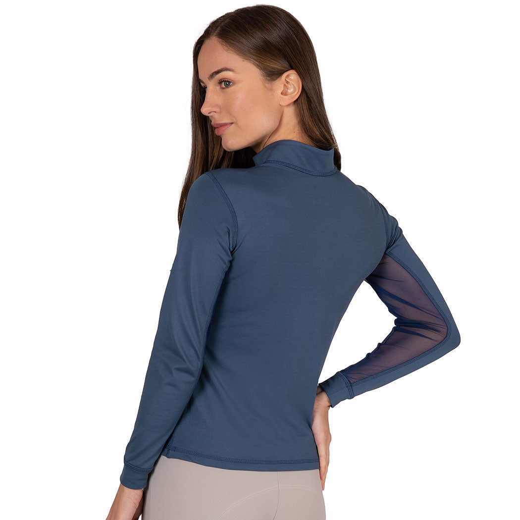 Fullsand Equs Women's Steel Blue Training Sun Shirt With UPF 50+
