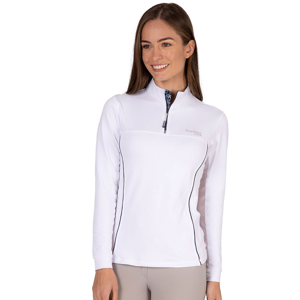 FULLSAND EQUS Playera Blanco De Mujer Para Entrenamiento Con UPF 50+