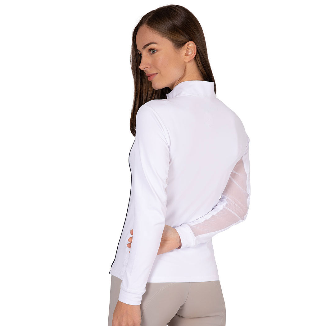 FULLSAND EQUS Playera Blanco De Mujer Para Entrenamiento Con UPF 50+