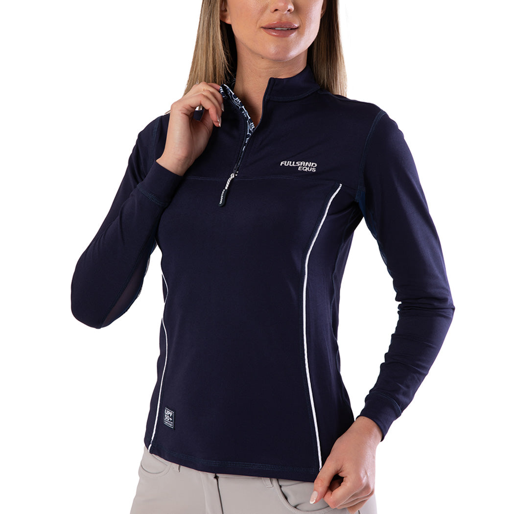 Fullsand Equs Women's Navy Training Sun Shirt With UPF 50+