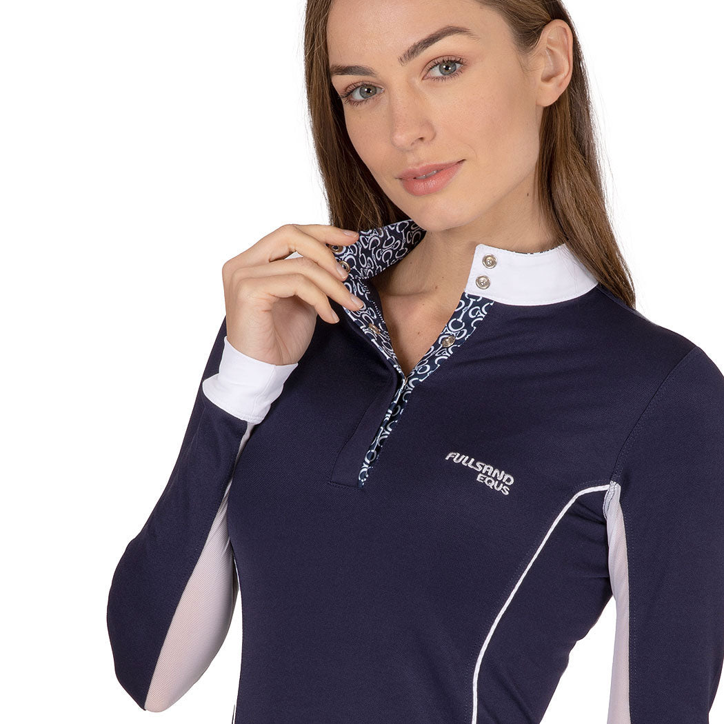 FULLSAND EQUS Polo Marino De Mujer Para Concurso Con UPF 50+