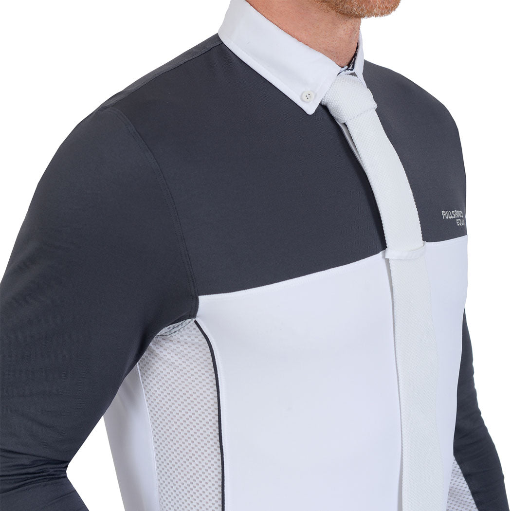 FULLSAND EQUS Polo Gris Acero De Hombre Para Concurso Con UPF 50+