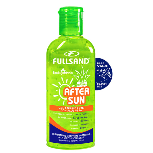 FULLSAND After Sun de Aloe Vera en Gel Refrescante Para Viaje Para Quemaduras del Sol de 100 ML.