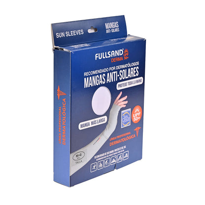 FULLSAND DERMA Mangas Antisolares Manga Larga Con Puño Unisex Con Protección Solar Certificada.