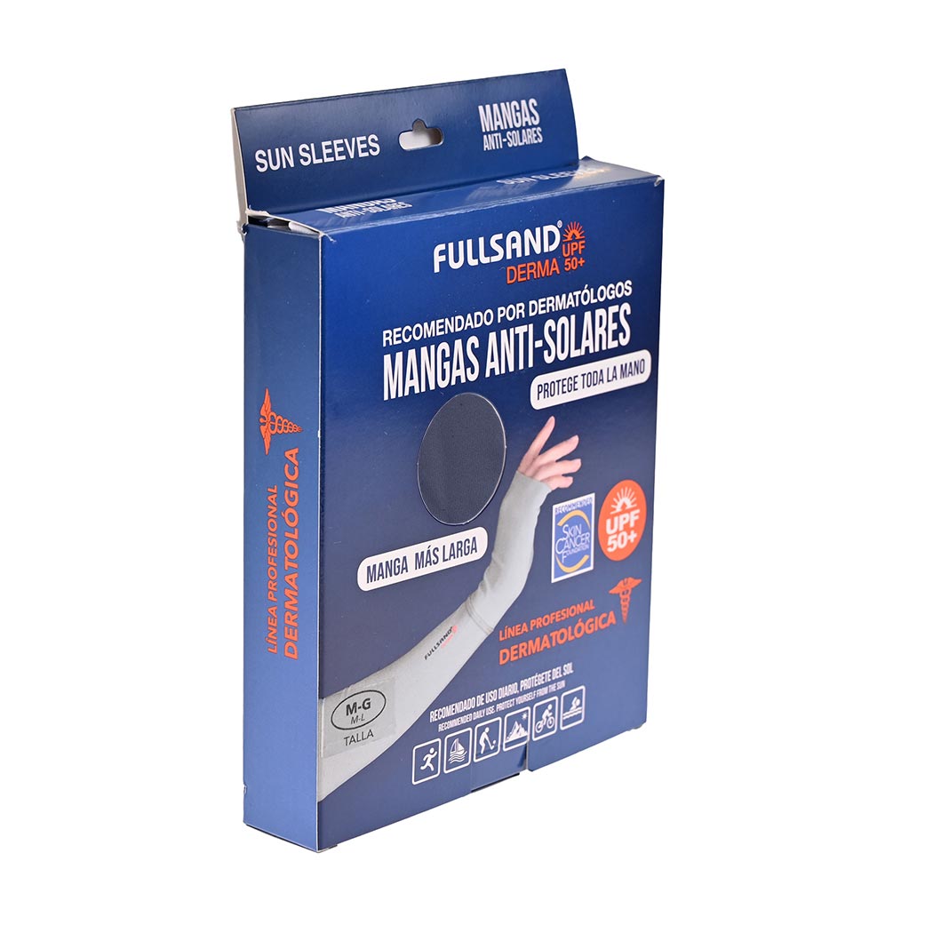 FULLSAND DERMA Mangas Antisolares Manga Larga Con Puño Unisex Con Protección Solar Certificada.