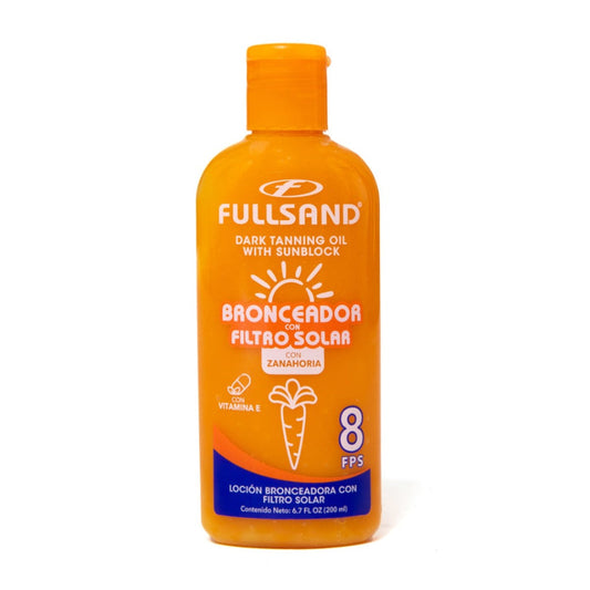 bronceador solar con factor 8 zanahoria crema locion bronceadora para el cuerpo bidegradable fullsand