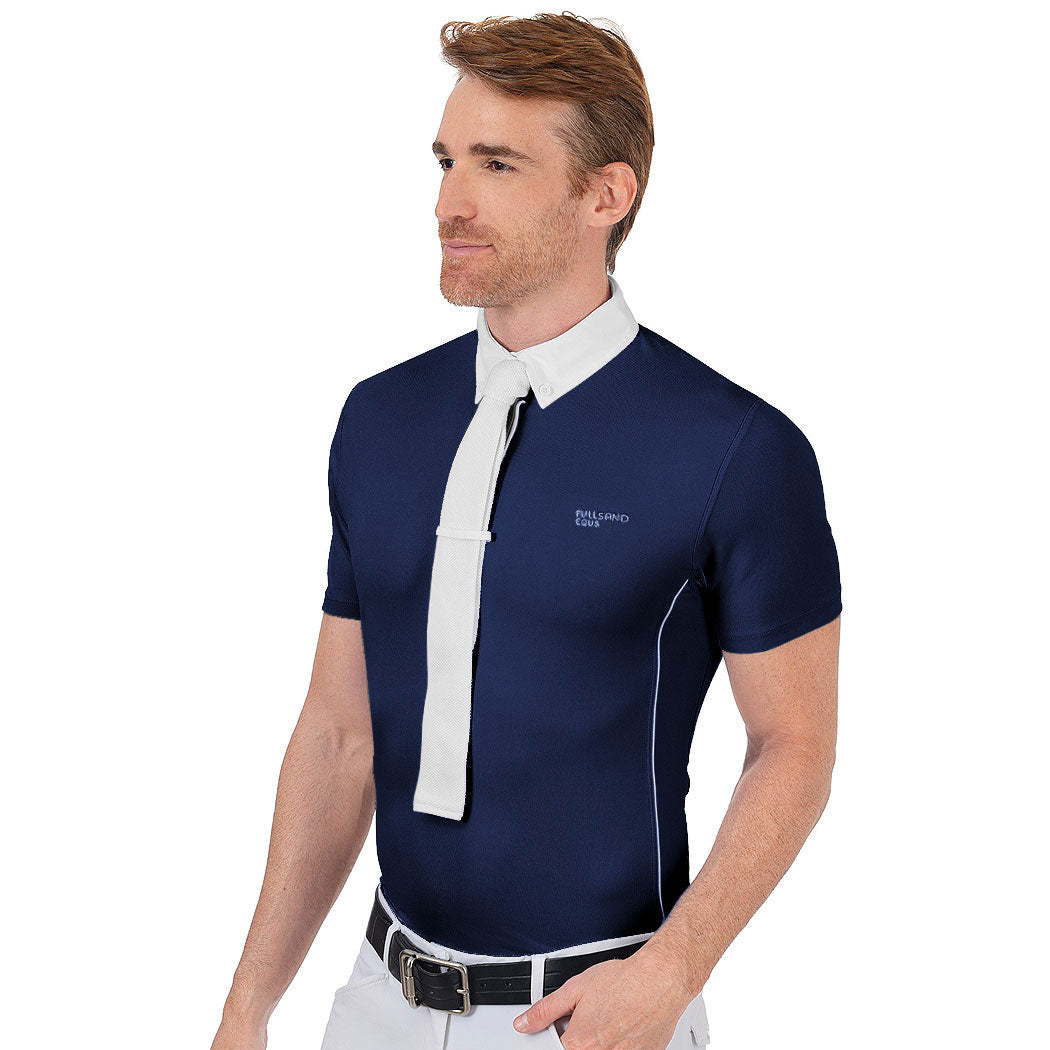 Fullsand Equs Men's Navy Competition Polo With UPF 50+