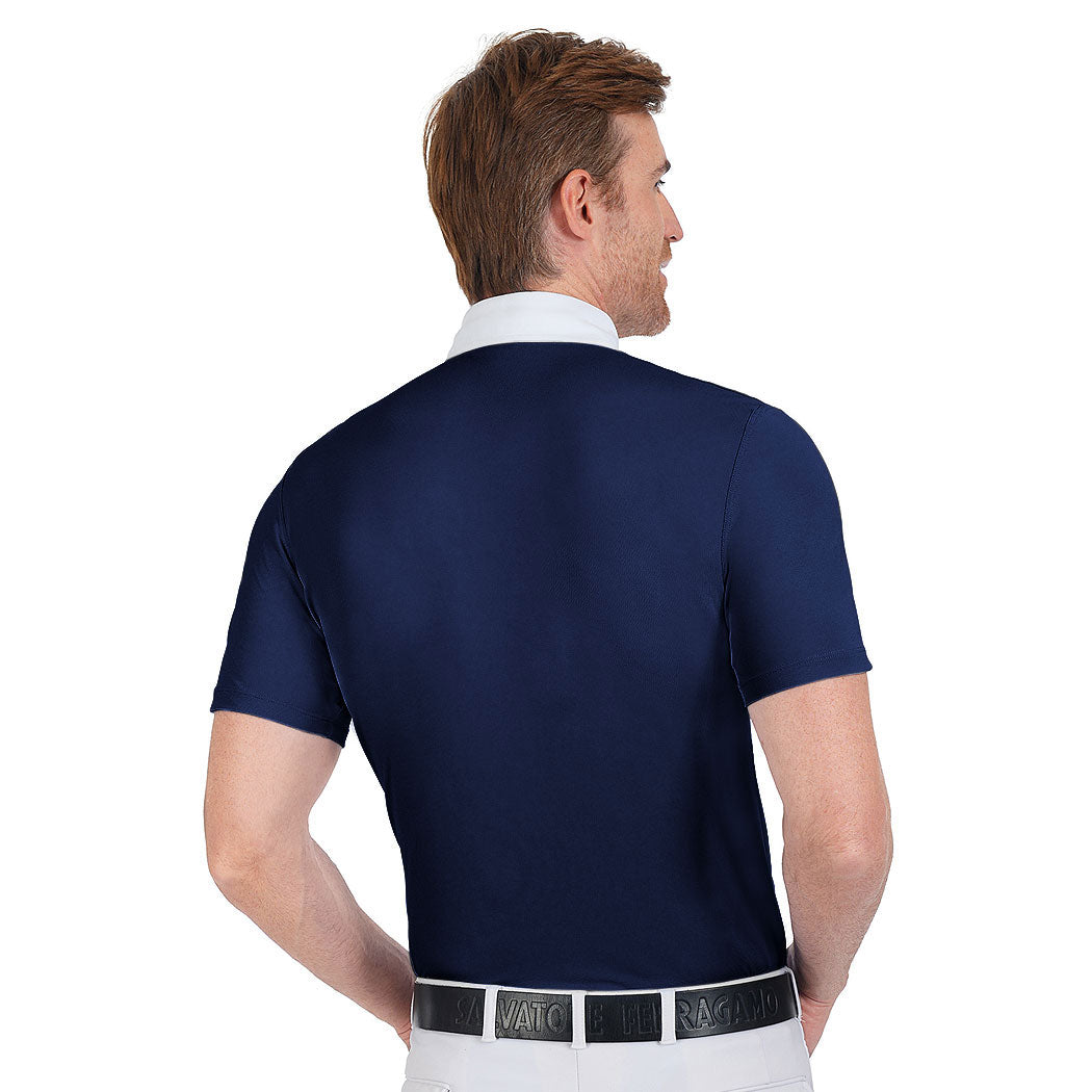 Fullsand Equs Men's Navy Competition Polo With UPF 50+