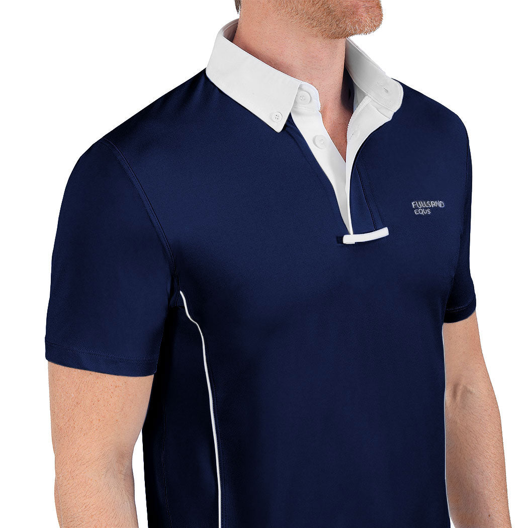 Fullsand Equs Men's Navy Competition Polo With UPF 50+