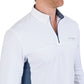 Fullsand Equs White Steel Blue Men's Competition Polo With UPF 50+