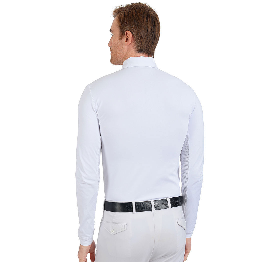 Fullsand Equs Polo Blanco Marino De Hombre Para Concurso Con UPF 50+