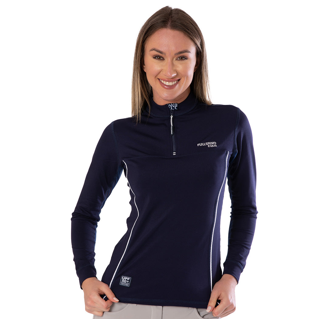 Fullsand Equs Women's Navy Training Sun Shirt With UPF 50+