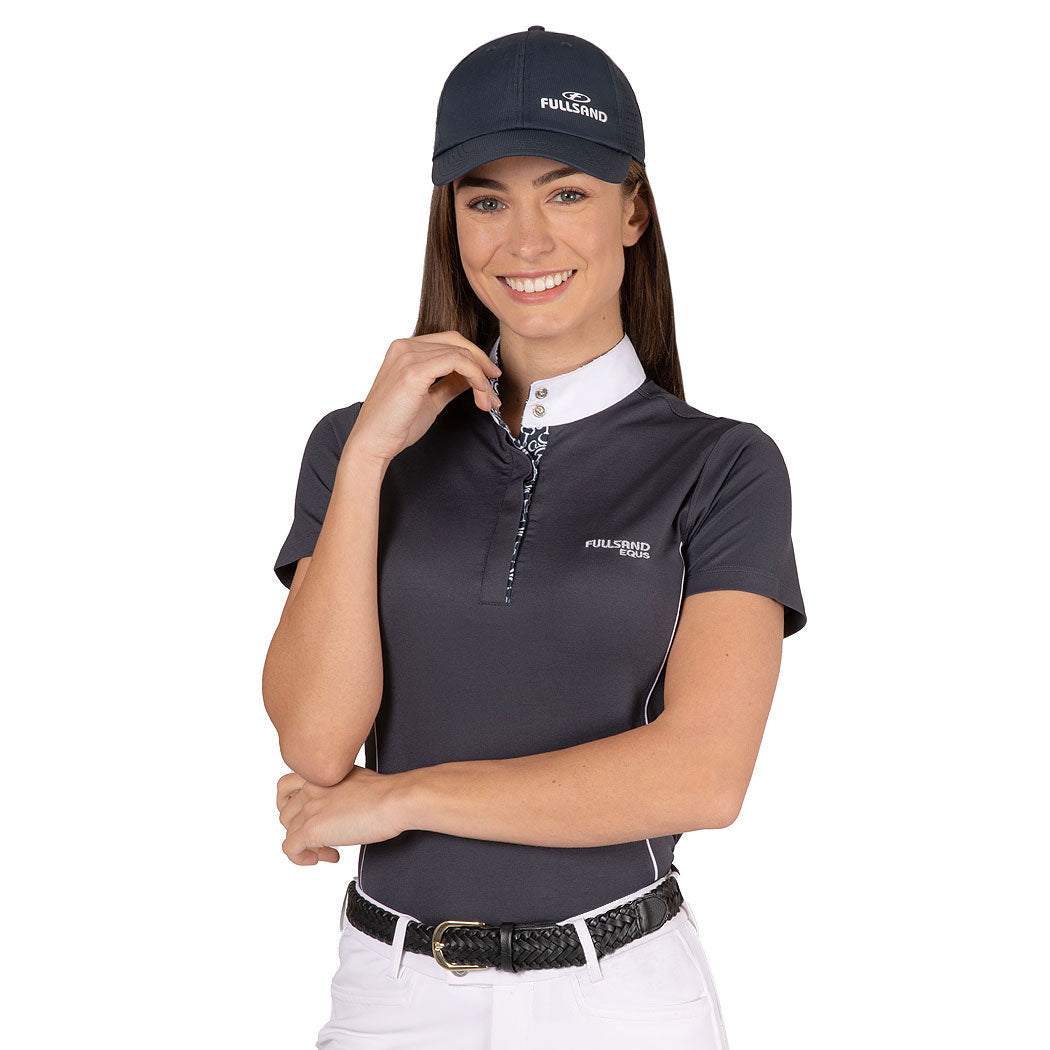Fullsand Equs Women's Steel Grey Competition Polo With UPF 50+