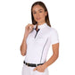 Fullsand Equs Women's White Navy Competition Polo Shirt With UPF 50+