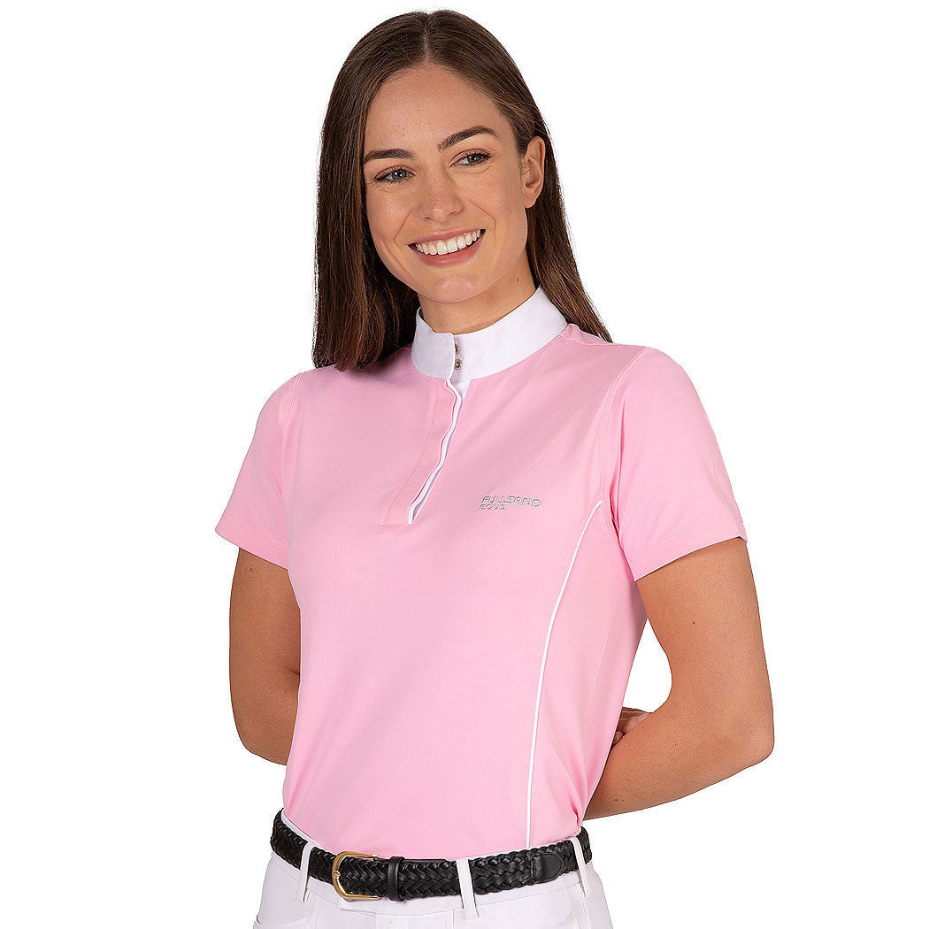 Fullsand Equs Women's Pink Competition Polo With UPF 50+