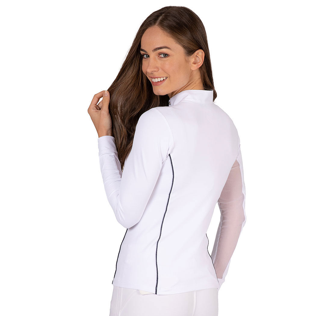 Fullsand Equs Polo Blanco Marino De Mujer Para Concurso Con UPF 50+