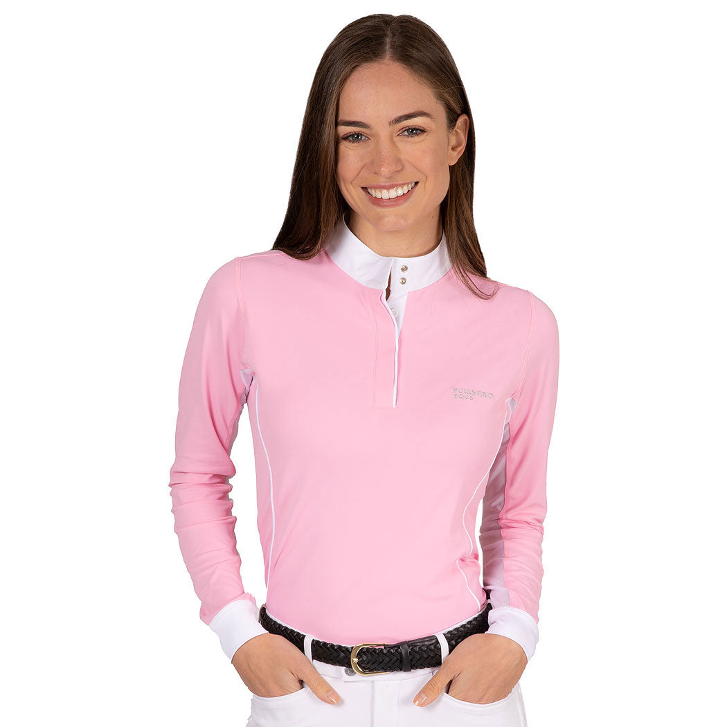 Fullsand Equs Women's Pink Competition Polo With UPF 50+