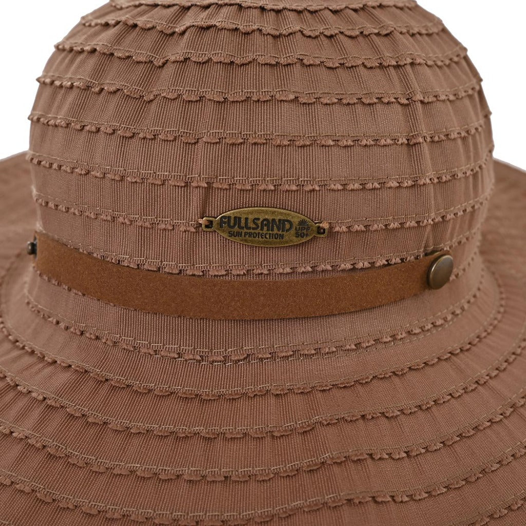 sombrero para mujer enrrollable con filtro solar tecnologia UPF50+ ideal para paseos viajes o en la playa sombrero dama errollable uv para la playa fullsand
